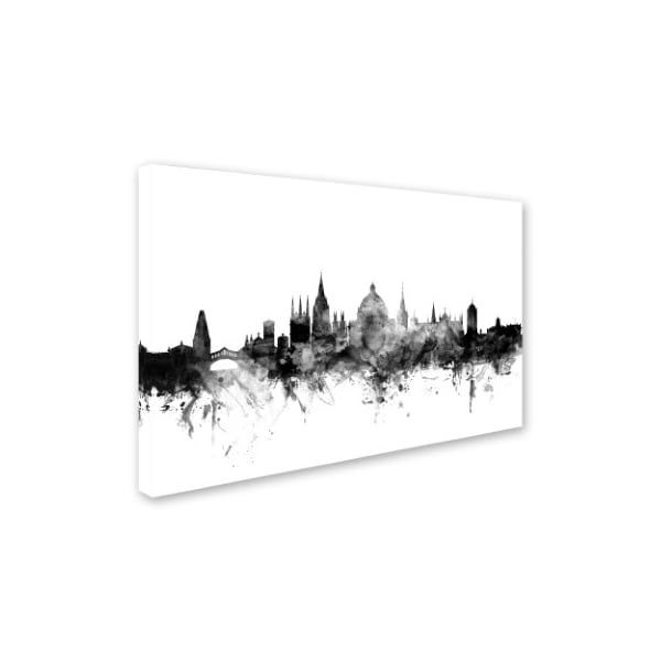 Michael Tompsett 'Oxford England Skyline B&W' Canvas Art,16x24